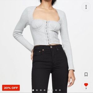 Jonathan Simkhai corset sweater top. Size small. Great condition. Only worn once